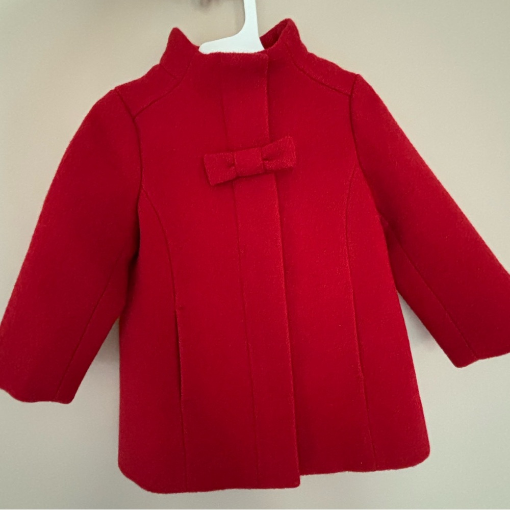 J Crew Crewcuts Red Wool Coat 3T